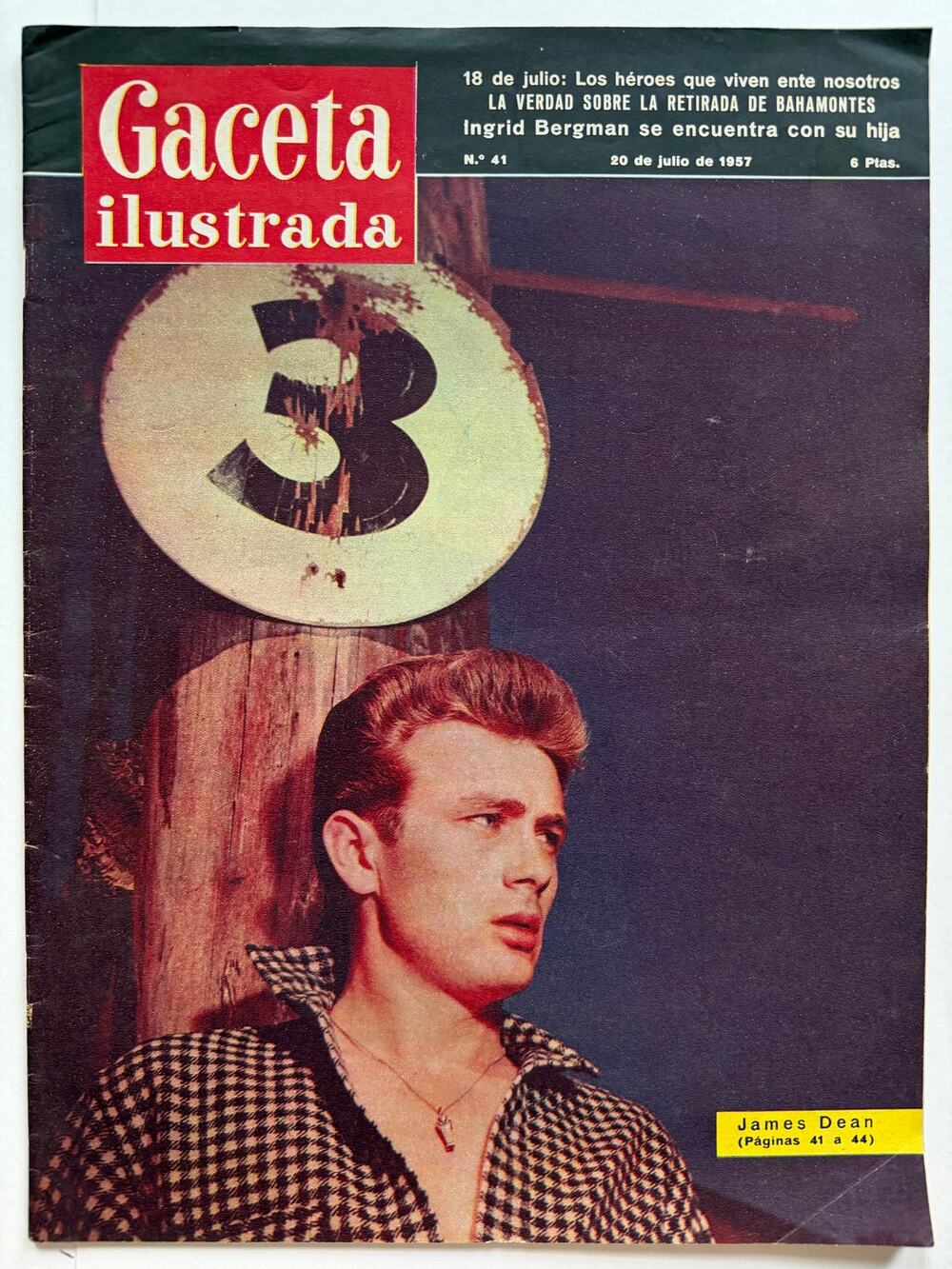 Rare Spanish 1957 James Dean Magazine Rebel Without a Cause, East of Eden, Giant